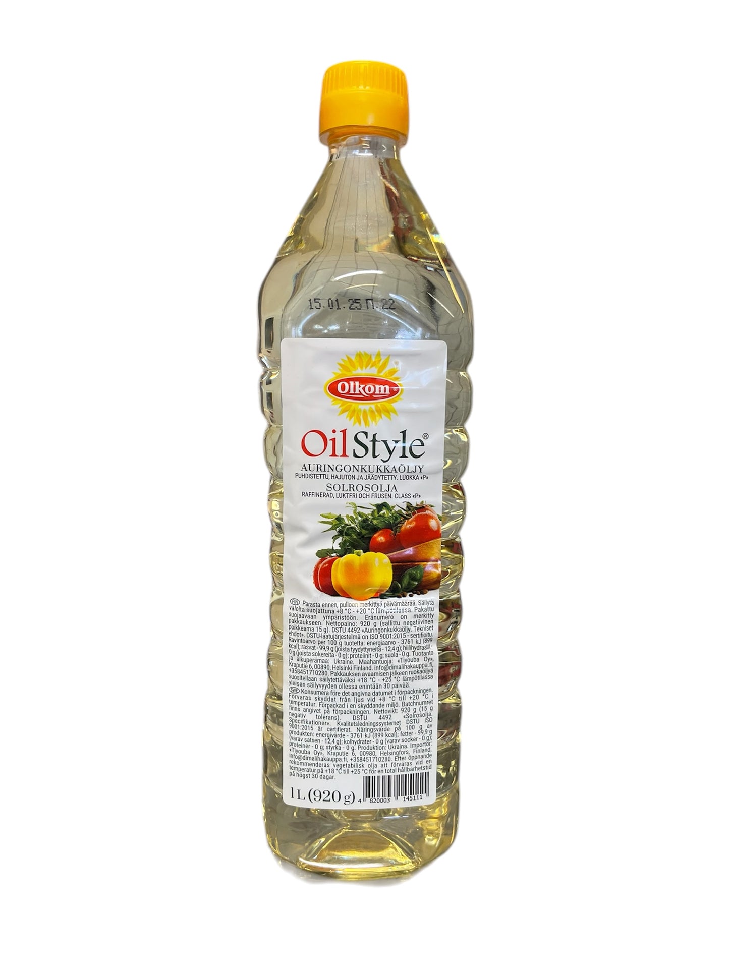 Aurinkokukkaöljy 1L