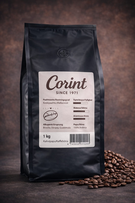 Corint-kahvi – 100 % Arabica -kahvipavut (1 kg)