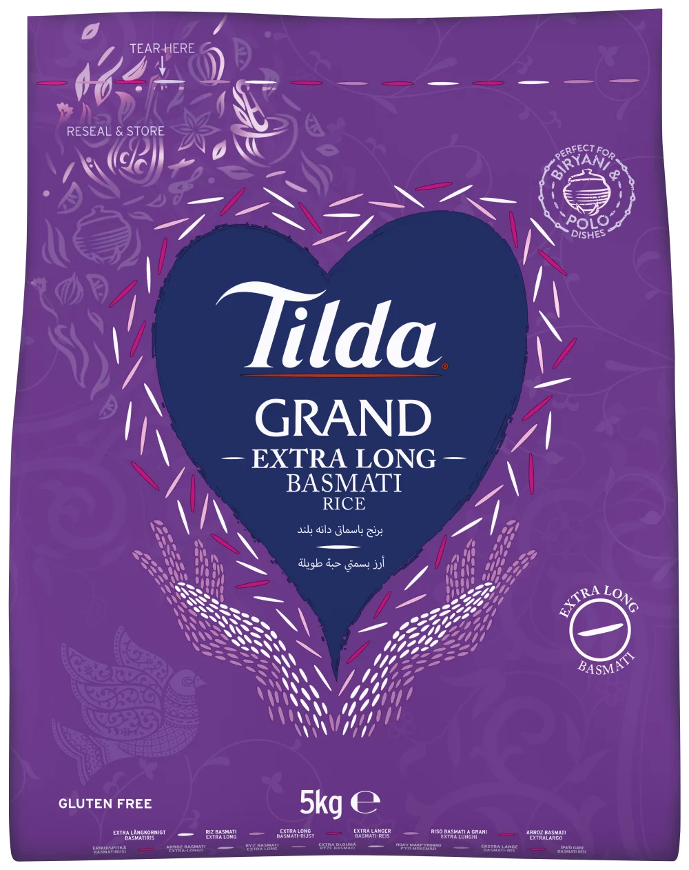 Tilda grand extra long basmati rice 5kg